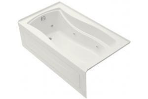Kohler Mariposa K-1224-HL-0 White Mariposa 5.5\' Whirlpool Bath Tub with Integral Apron, Heater and Left-Hand Drain