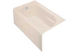 Kohler Devonshire K-1357-HL-55 Innocent Blush 5\' Whirlpool Bath Tub with Integral Apron, Heater and Left-Hand Drain