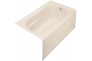 Kohler Devonshire K-1357-HR-55 Innocent Blush 5\' Whirlpool Bath Tub with Integral Apron, Heater and Right-Hand Drain