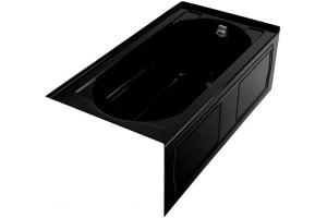 Kohler Devonshire K-1357-HR-7 Black Black 5\' Whirlpool Bath Tub with Integral Apron, Heater and Right-Hand Drain