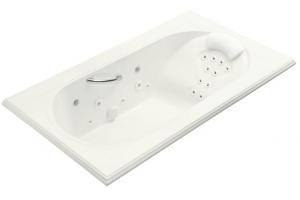 Kohler Memoirs K-1418-V-S2 White Satin 6\' Whirlpool Bath Tub with Spa/Massage Experience